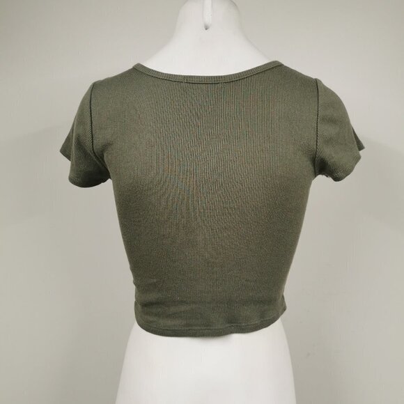 BOZZOLO Tie  Front Crop Top - Picture 2 of 3